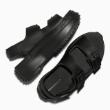Γυναικεία Σανδάλια Μαύρα - Converse Run Star Sandal Platform Leather Εικόνα 3
