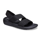 CROCS LITERIDE STRETCH SANDAL W 206081-060 Black Image 