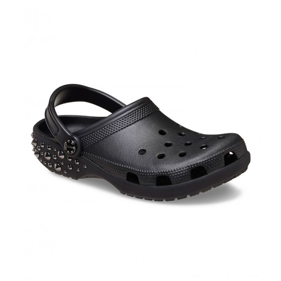 Γυναικεία Σανδάλια Μαύρα - Crocs Classic Studded Clog