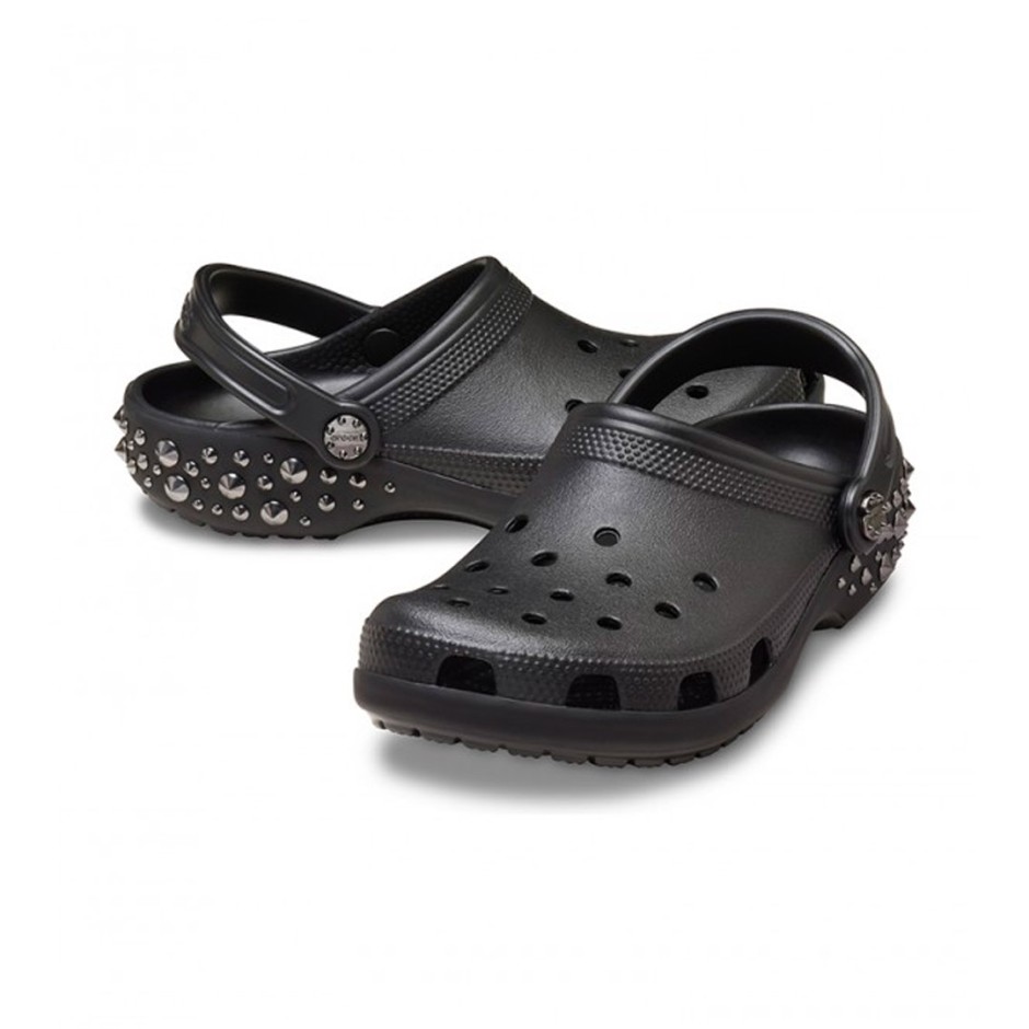 Γυναικεία Σανδάλια Μαύρα - Crocs Classic Studded Clog