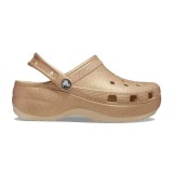 CROCS  CLASSIC PLATFORM GLITTER CLOG W 207241-2DS Gold Image 