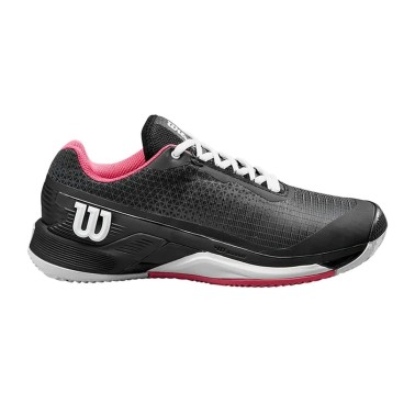 Γυναικεία Παπούτσια Τένις Μαύρα - Wilson Rush Pro 4.0 Clay