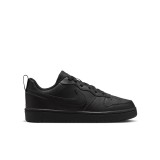 Nike Court Borough Low Recraft Μαύρο - Εφηβικά Sneakers Εικόνα 