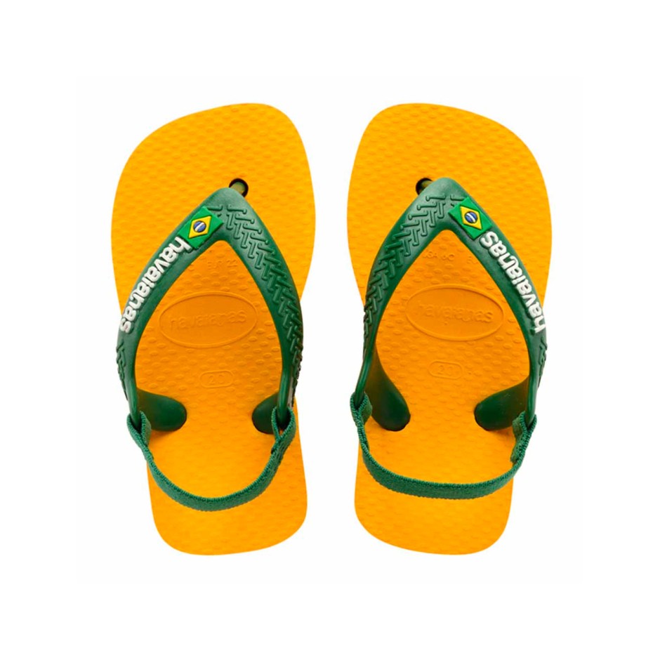 Infant's Flip-Flops Yellow - Havaianas Baby Brasil Logo II