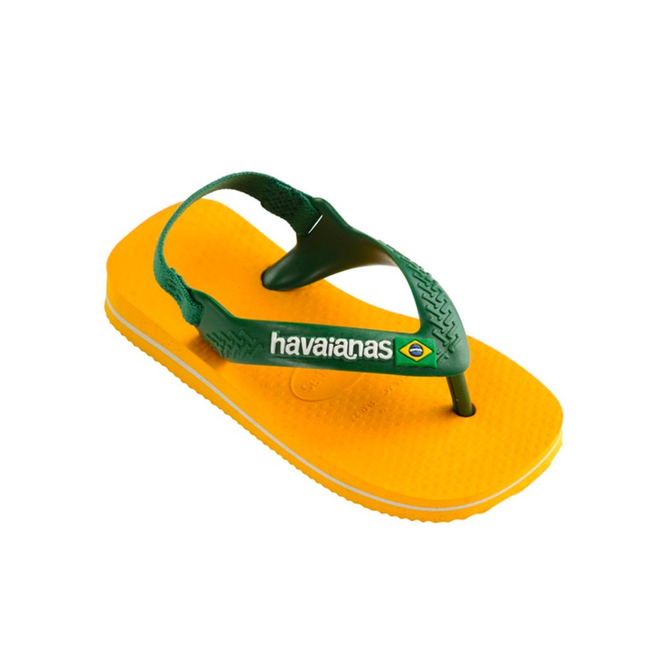 Infant's Flip-Flops Yellow - Havaianas Baby Brasil Logo II