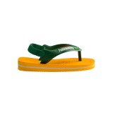 Infant's Flip-Flops Yellow - Havaianas Baby Brasil Logo II Image 