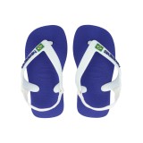 Infant's Flip-Flops Blue - Havaianas Baby Brasil Logo II Image 