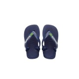 Βρεφικές Σαγιονάρες Μπλε - Havaianas Baby Brasil Logo II Εικόνα 