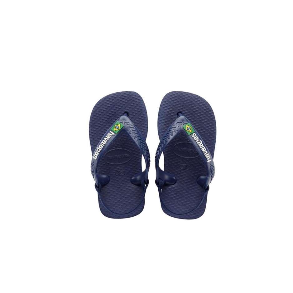 Βρεφικές Σαγιονάρες Μπλε - Havaianas Baby Brasil Logo II