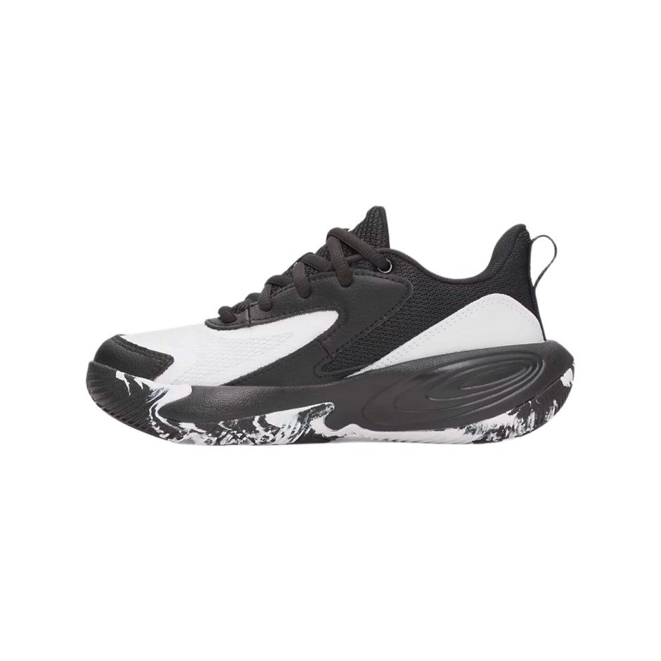 Kids' Basketball Shoes White-Black - Under Armour Lockdown 8