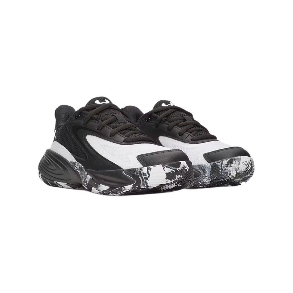 Kids' Basketball Shoes White-Black - Under Armour Lockdown 8