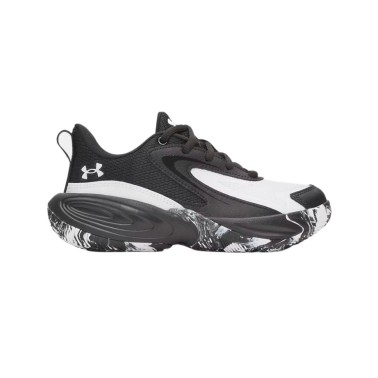 Kids' Basketball Shoes White-Black - Under Armour Lockdown 8