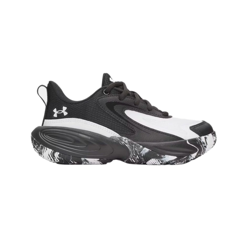 Kids' Basketball Shoes White-Black - Under Armour Lockdown 8