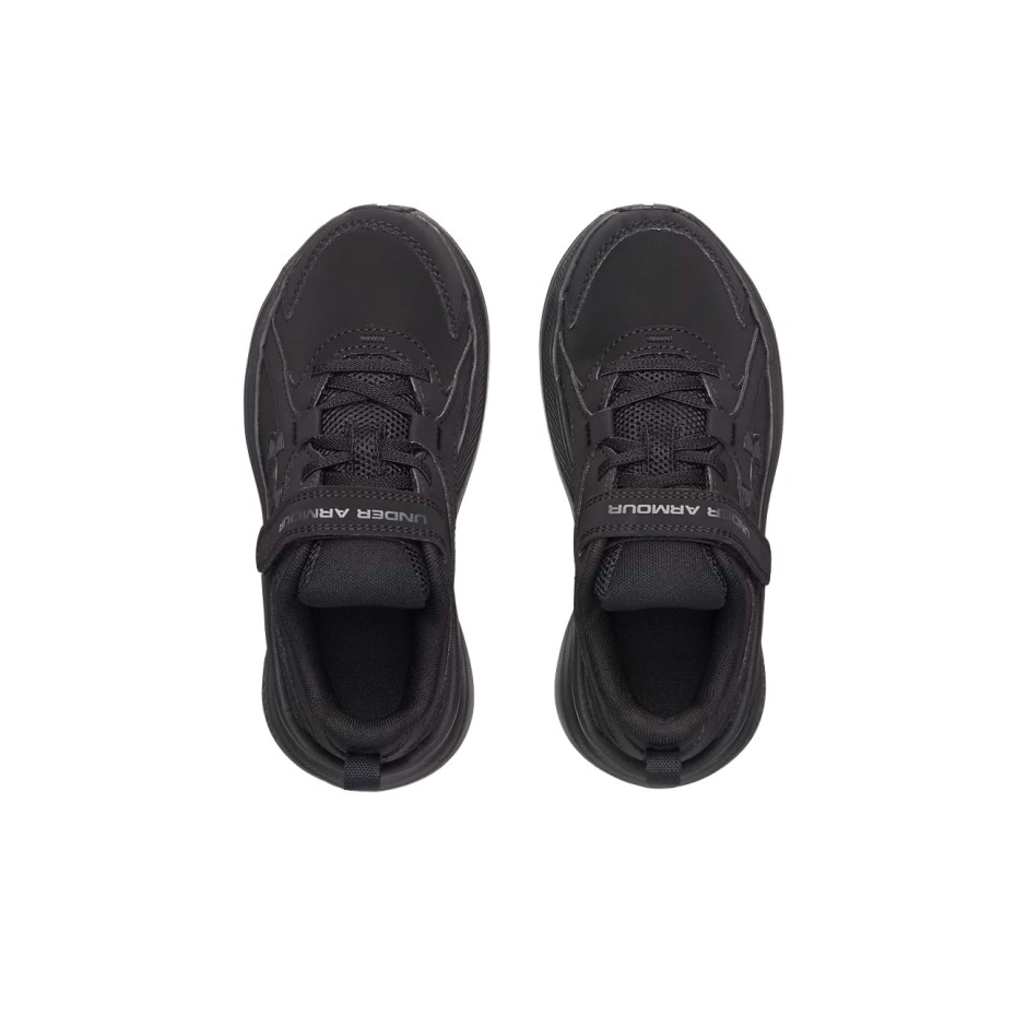 Kids' Running Shoes Black - Under Armour Charged+ Assert 11 Uniform Synthetic