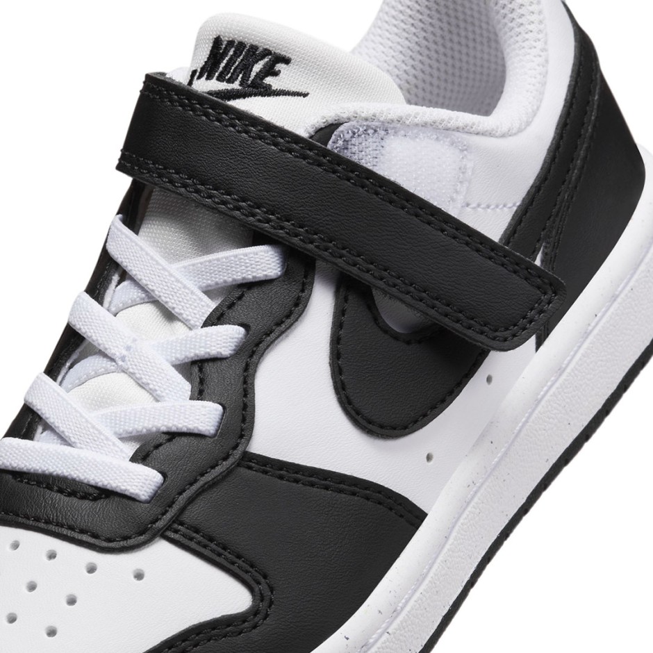 Παιδικά Sneakers Λευκά-Μαύρα - Nike Court Borough Low Recraft