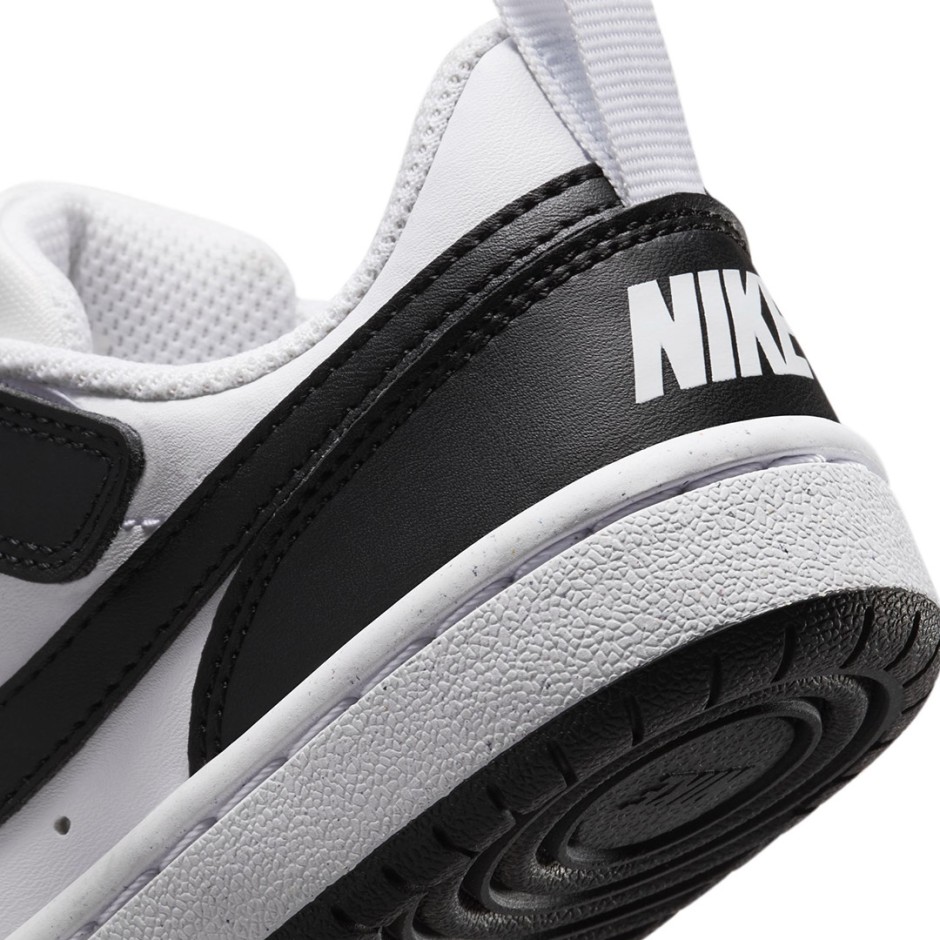 Παιδικά Sneakers Λευκά-Μαύρα - Nike Court Borough Low Recraft