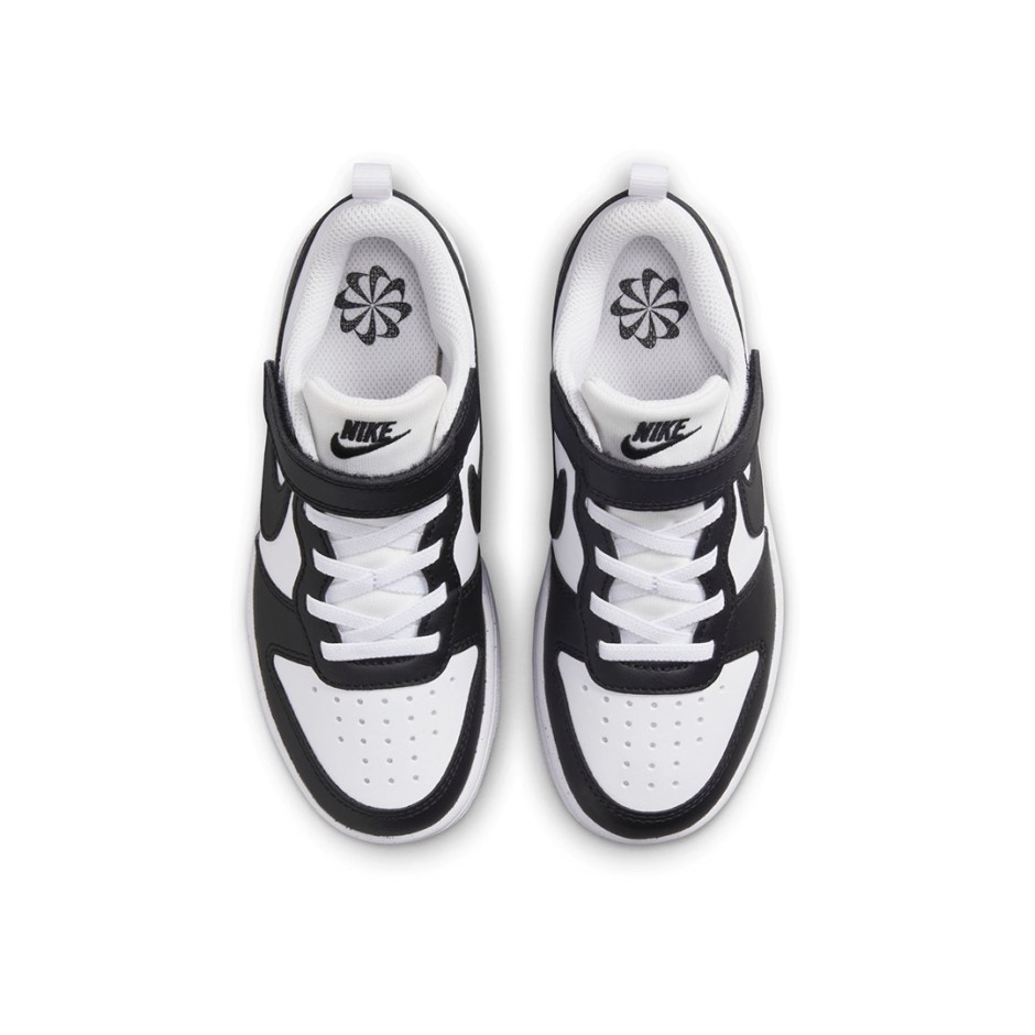 Παιδικά Sneakers Λευκά-Μαύρα - Nike Court Borough Low Recraft