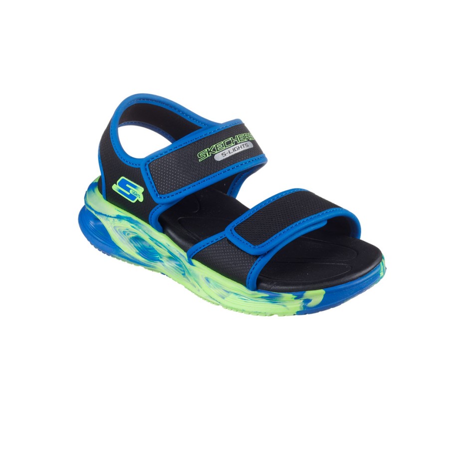 SKECHERS LIGHTED SANDAL W 407032L-BKBL Blue