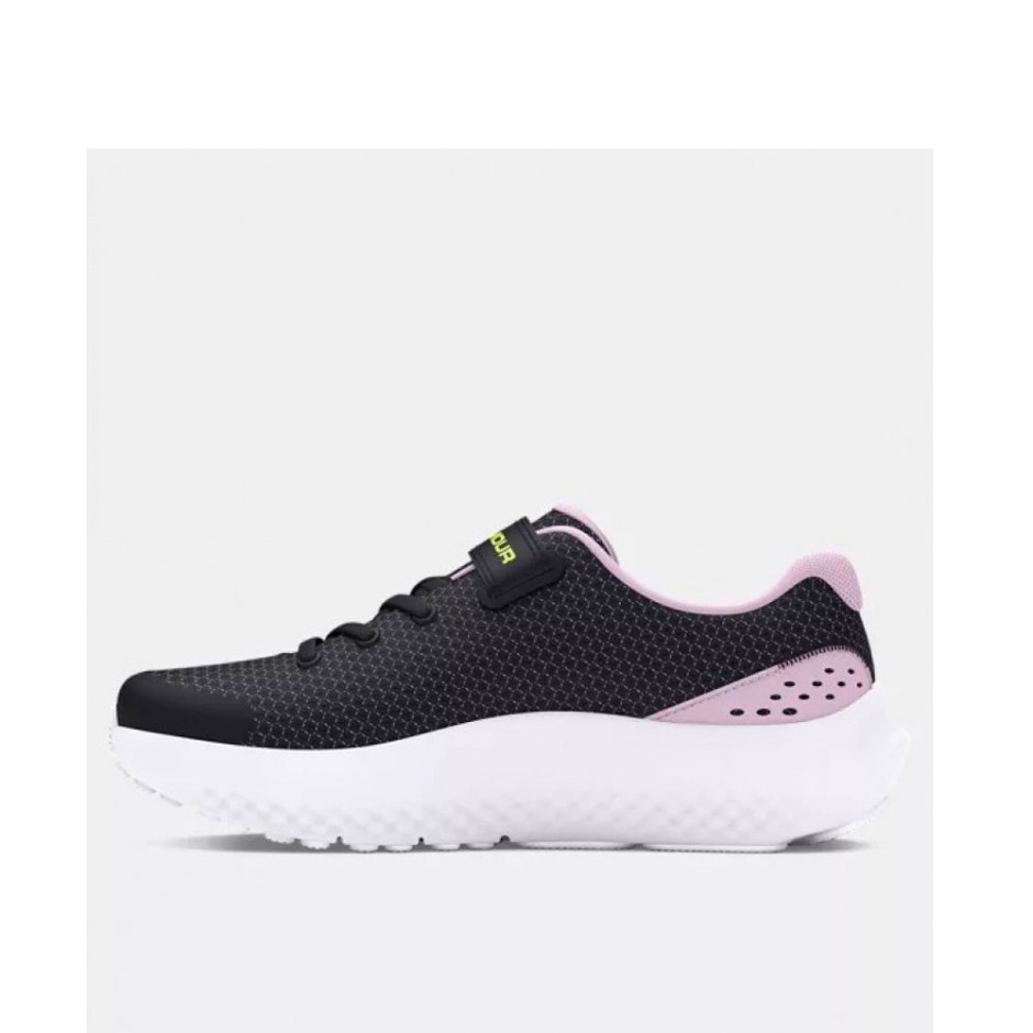 Under Armour Surge 4 AC Μαύρο - Παιδικά Παπούτσια για Τρέξιμο