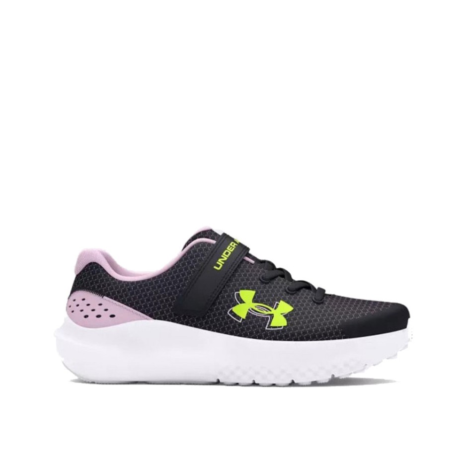Under Armour Surge 4 AC Μαύρο - Παιδικά Παπούτσια για Τρέξιμο