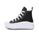 CONVERSE CHUCK TAYLOR ALL STAR MOVE PLATFORM LEATHER Μαύρο - Παιδικά Παπούτσια 