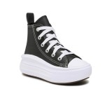 CONVERSE CHUCK TAYLOR ALL STAR MOVE PLATFORM LEATHER A02067C Black Image 1