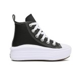 CONVERSE CHUCK TAYLOR ALL STAR MOVE PLATFORM LEATHER A02067C Black Image 