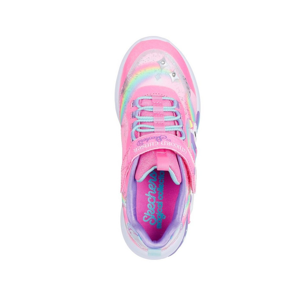 SKECHERS LIGHTED UNICORN BUNGEE & GORE SNEAKER 302298L-PKMT Pink