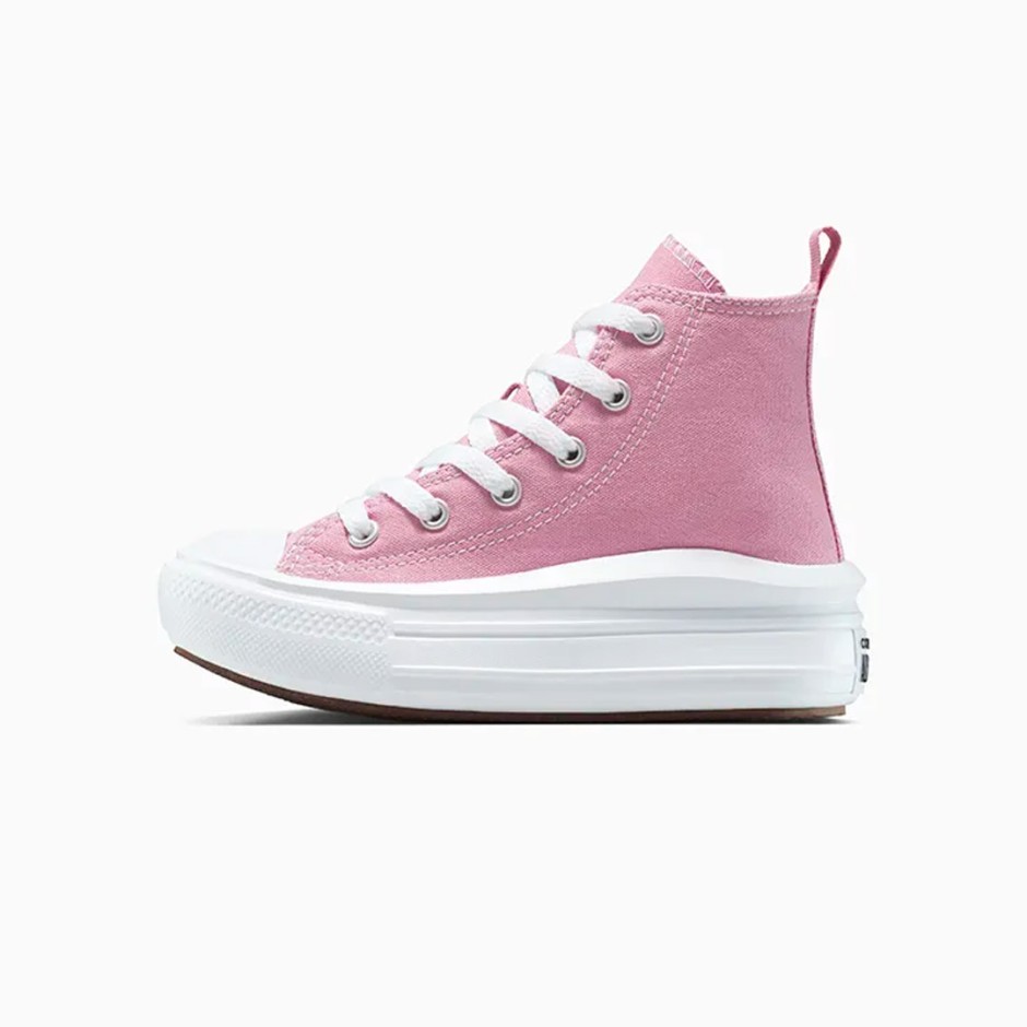 Παιδικά Sneakers Ροζ - Converse Chuck Taylor All Star Lift Platform Embroidered Flowers