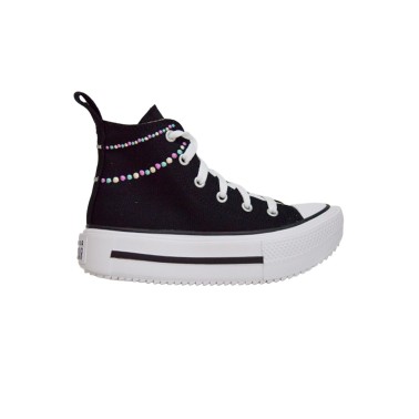 Παιδικά Sneakers Μαύρα - Converse Chuck Taylor All Star Lift Platform Polka Dots