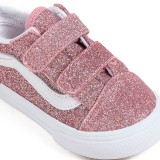 Παιδικά Sneakers Ροζ - Vans Old Skool V Glitter Εικόνα 2