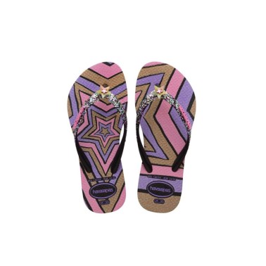 Παιδικές Σαγιονάρες Πολύχρωμες - Havaianas Slim Glitter