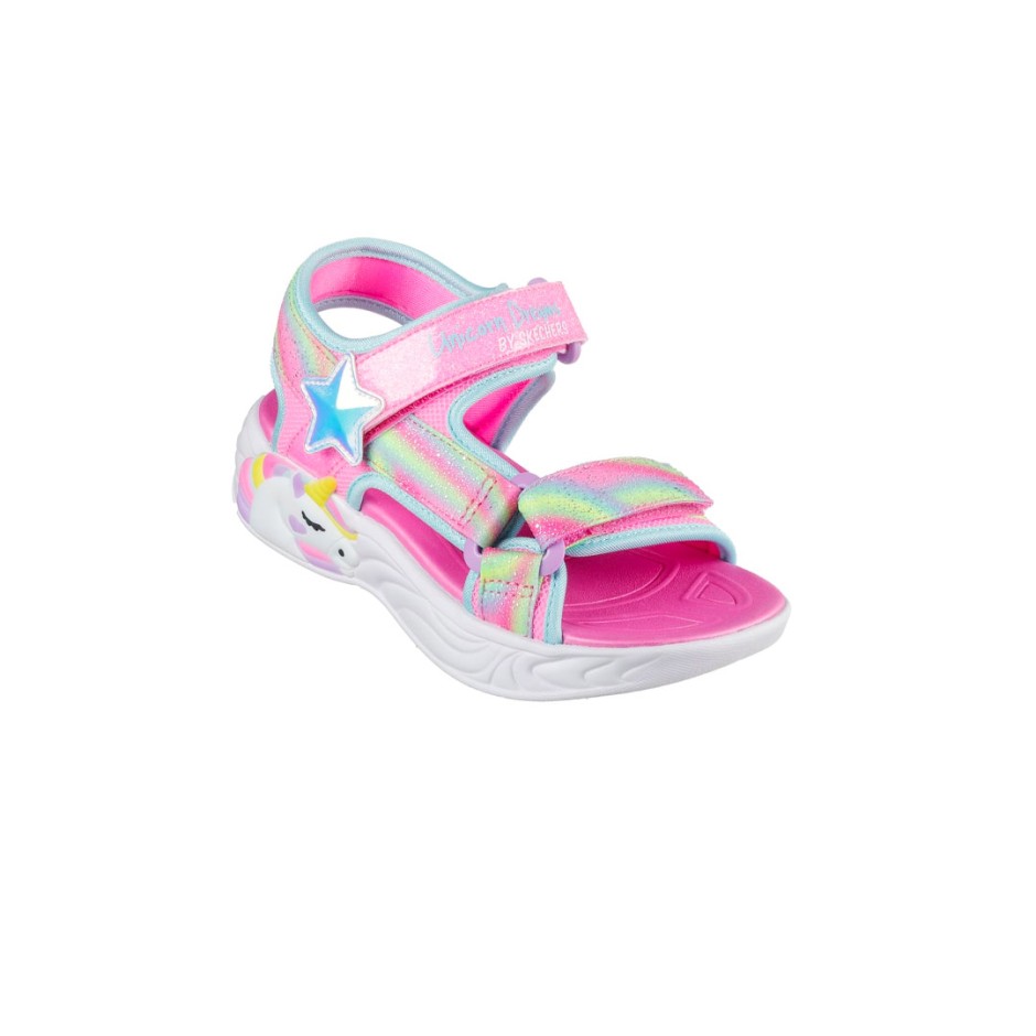 SKECHERS LIGHTED UNICORN DREAMS SANDAL 303107L-PKMT Pink