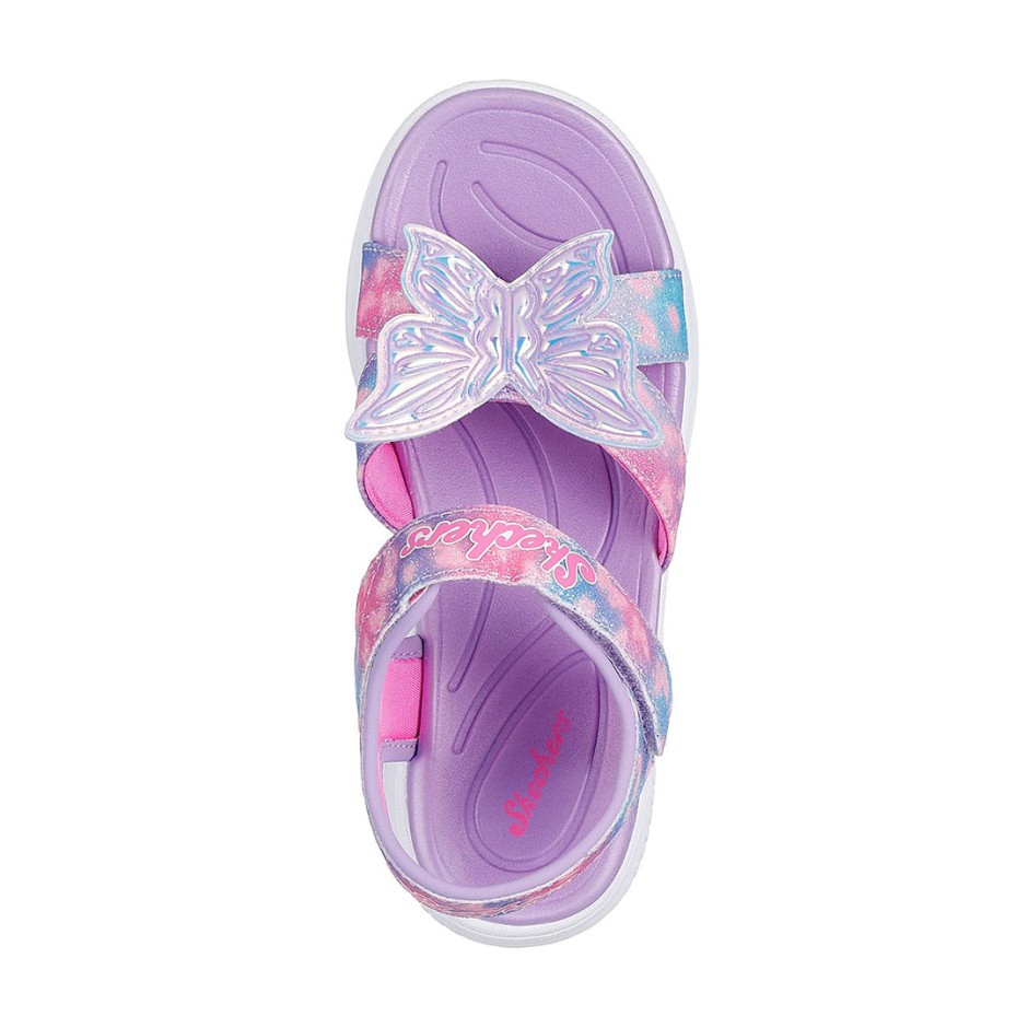 Παιδικά Σανδάλια Ροζ - Skechers Jumpsters Sandal-Butterfly Brights