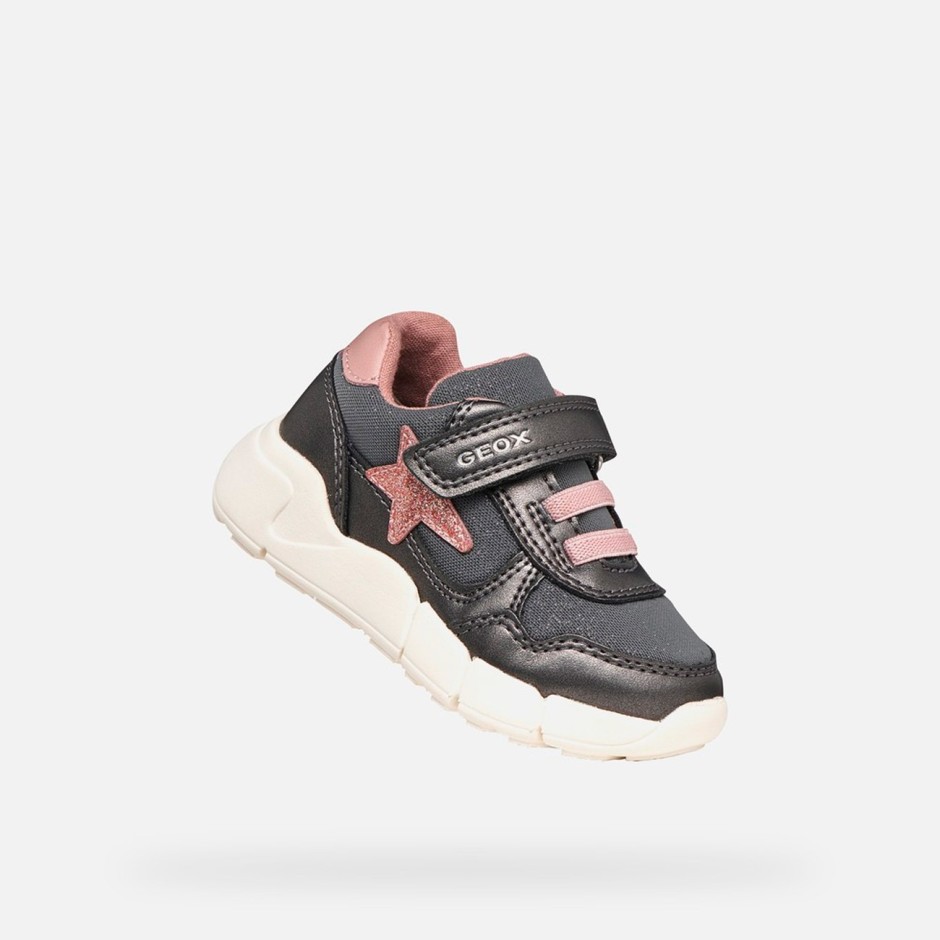 GEOX B FLEXYPER MINI GIRL B566NB0AJAS-C9F8W Coal