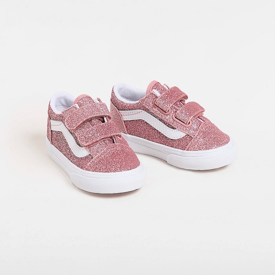 Βρεφικά Sneakers Ροζ - Vans Old Skool V Glitter