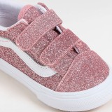 Βρεφικά Sneakers Ροζ - Vans Old Skool V Glitter Εικόνα 2
