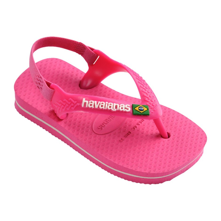 Βρεφικές Σαγιονάρες Φούξια - Havaianas Brazil Logo II