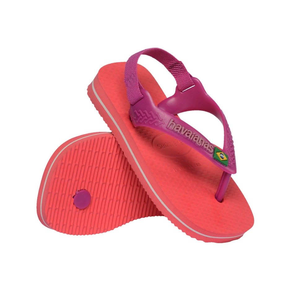 Βρεφικές Σαγιονάρες Κοραλί - Havaianas Baby Brasil Logo II