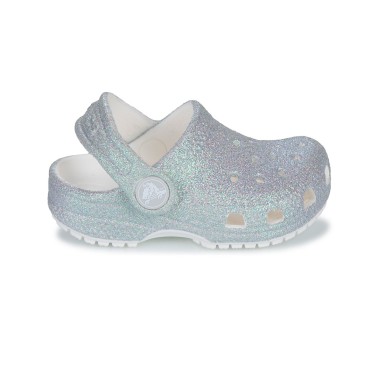 Βρεφικά Σανδάλια Λευκά - Crocs Classic Iridescent Glitter