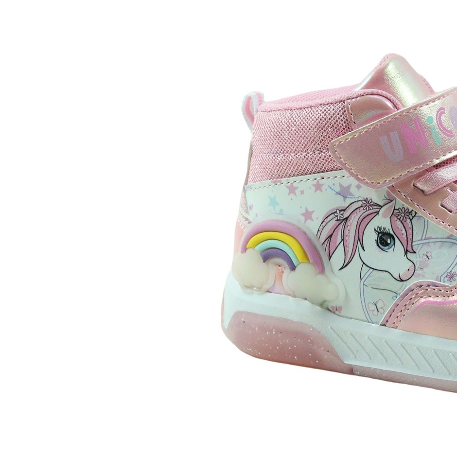 DISNEY MARVEL MID CUT SHOE WITH LIGHTS TPR OUTSOLE S8010093S-0044 Ροζ