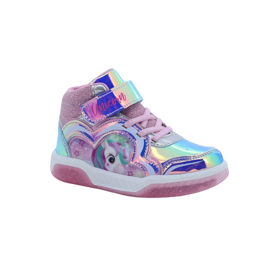 DISNEY MARVEL MID CUT SHOE WITH LIGHTS TPR SOLE S8010040S-0050 Ασημί