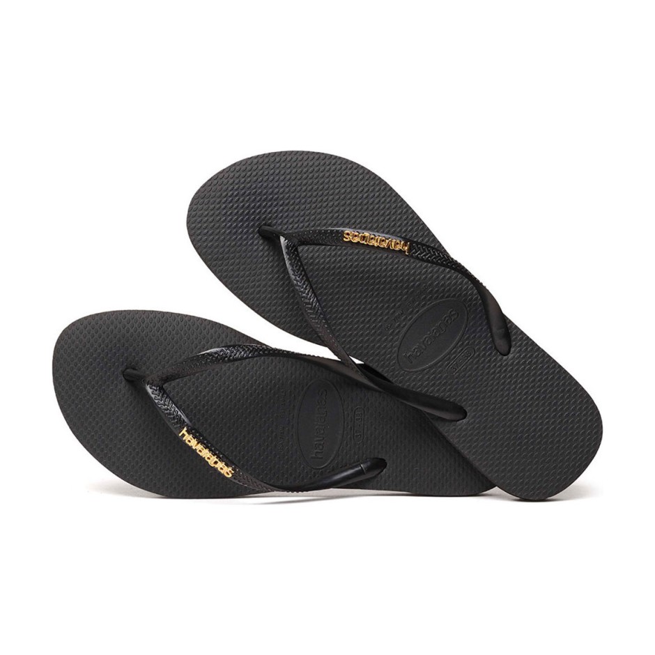 HAVAIANAS SLIM LOGO METALLIC 4119875.I-1924 Μαύρο