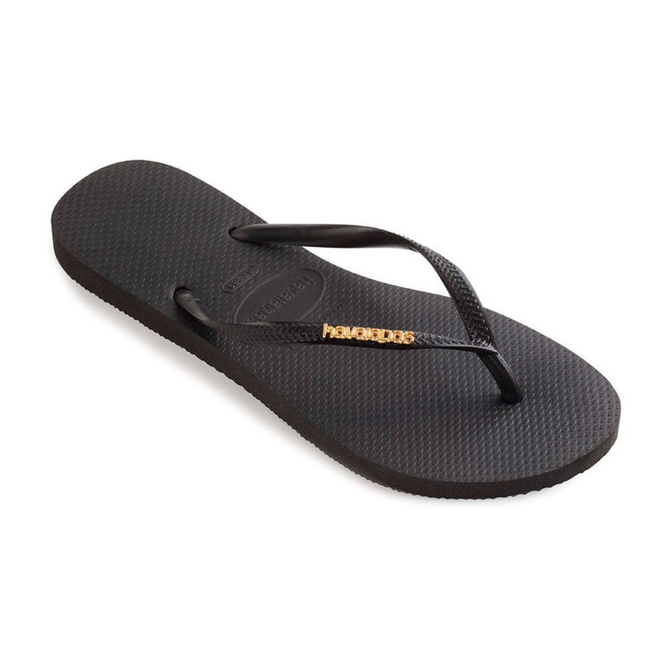 HAVAIANAS SLIM LOGO METALLIC 4119875.I-1924 Μαύρο