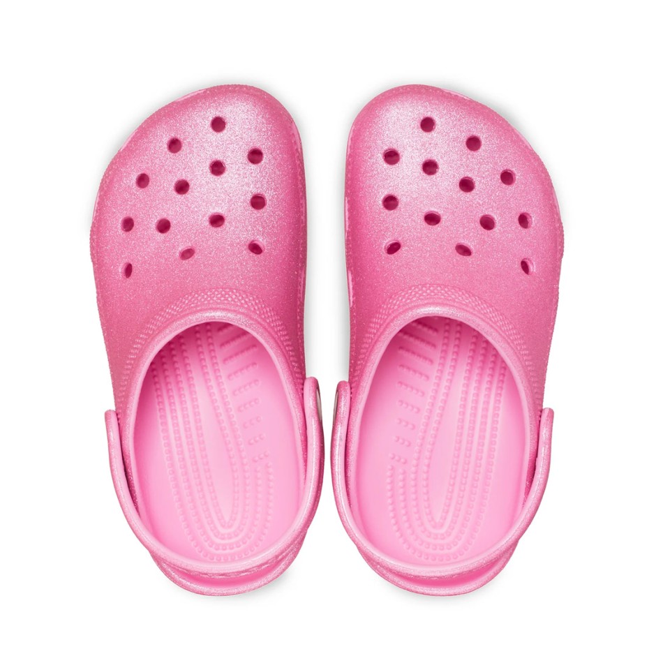Παιδικά Σανδάλια Ροζ - Crocs Classic Glitter