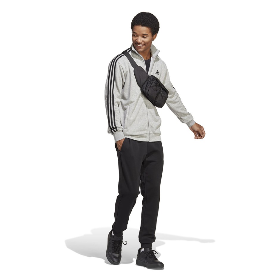 Ανδρικό Σετ Φόρμας Γκρι - adidas Sportswear 3-Stripes French Terry