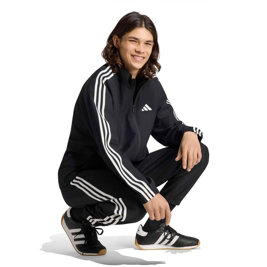 Men's Tracksuit Black - adidas Sportswear 3-Stripes Woven