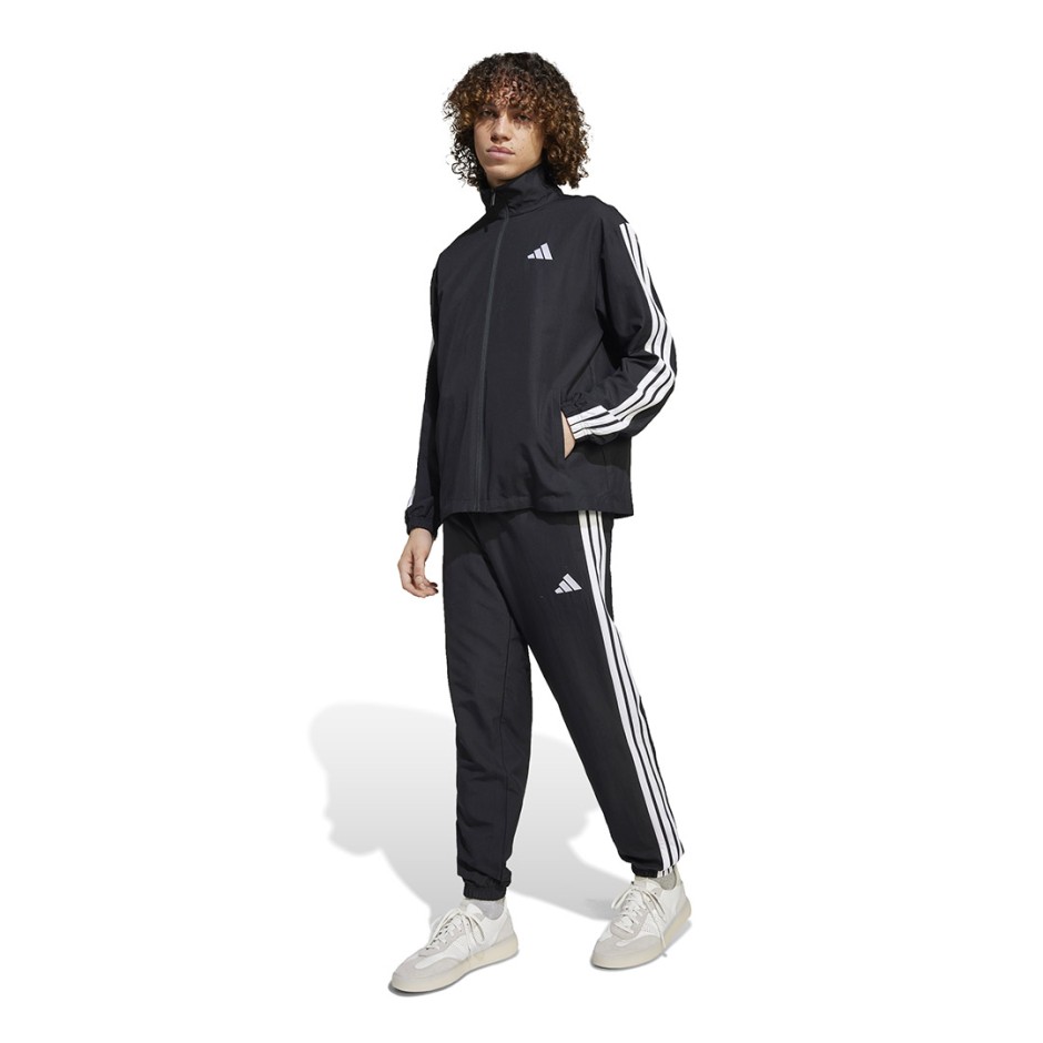 Ανδρικό Σετ Φόρμας Μαύρο - adidas Sportswear 3-Stripes Woven