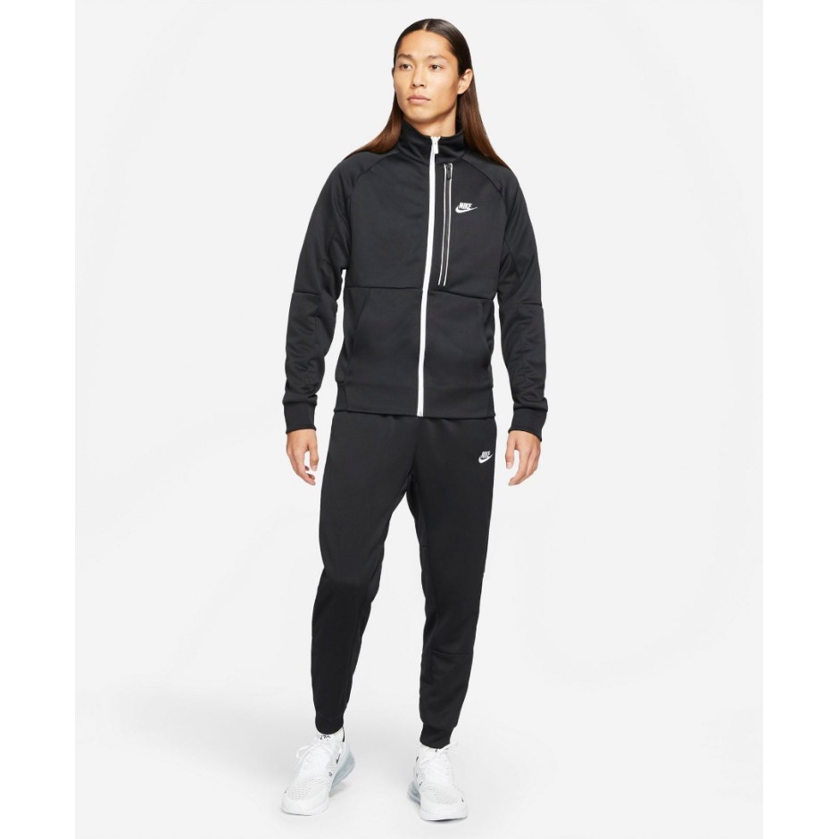 Nike tribute poly tracksuit in black clearance
