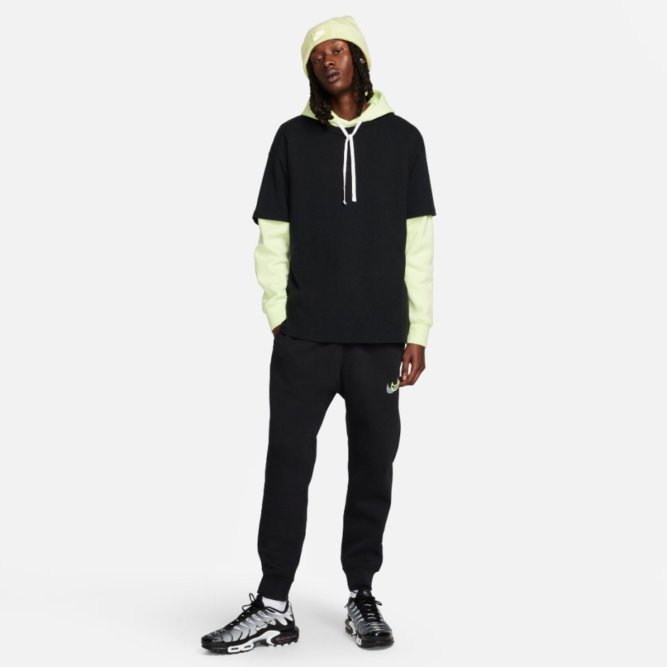 Nike Sportswear Μαύρο - Ανδρικό Παντελόνι Φόρμα Με Λάστιχο